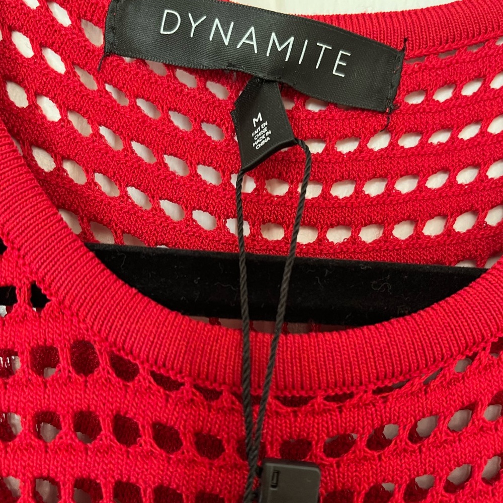 NWT Dynamite red knitted dress. Unlined, very stretchy